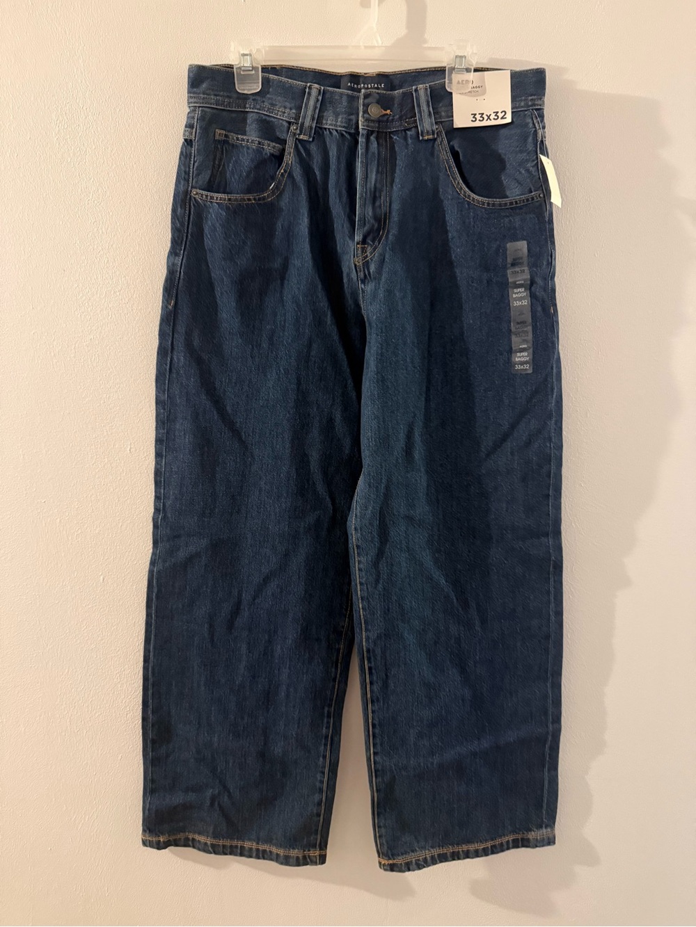 Aeropostale Men’s Relaxed Dark Blue Denim Jeans